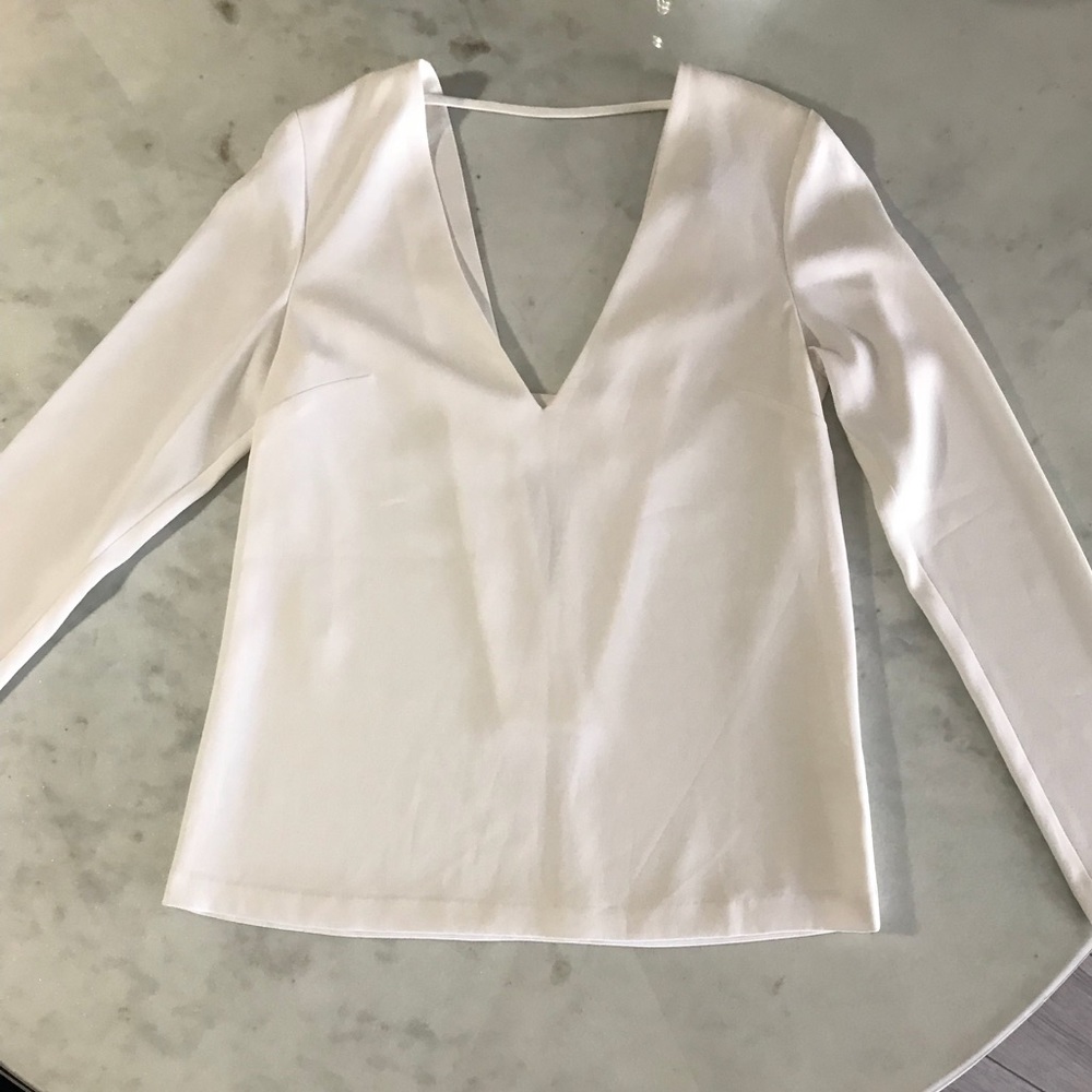 INTERMIX A-lined blouse in winter white